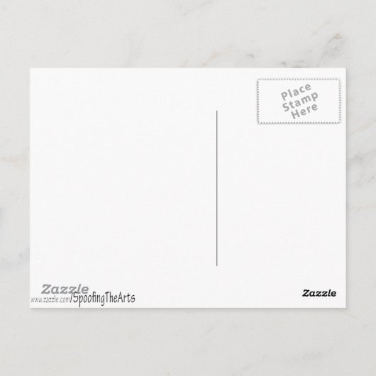 Mona Lisa - Ongemaskeerd Briefkaart (Achterkant)