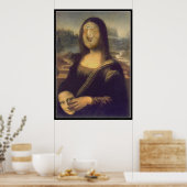 Mona Lisa - Ongemaskeerd Poster (Keuken)