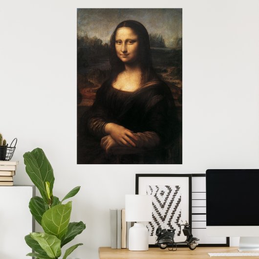Mona Lisa op canvas Poster (Thuiskantoor)