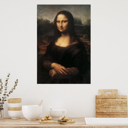 Mona Lisa op canvas Poster (Keuken)