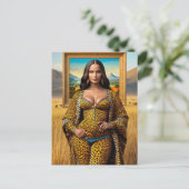 Mona Lisa op safari Briefkaart (Staand voorkant)
