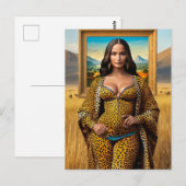 Mona Lisa op safari Briefkaart (Voorkant / Achterkant)