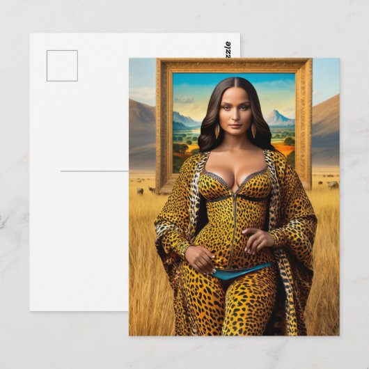 Mona Lisa op safari Briefkaart (Voorkant / Achterkant)