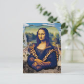 Mona Lisa op safari Briefkaart (Staand voorkant)