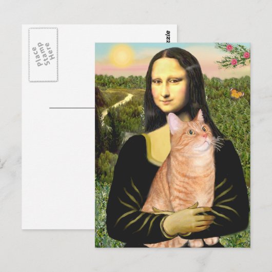 Mona Lisa - Orange Tabby SH 46 Briefkaart (Voorkant / Achterkant)