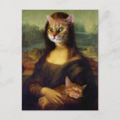 Mona Lisa Oranje Cat Briefkaart (Voorkant)