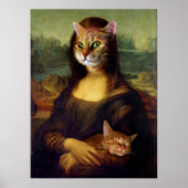Mona Lisa Oranje Cat Poster (Voorkant)