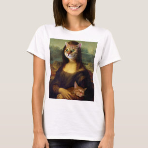 Mona Lisa Oranje Cat T-shirt
