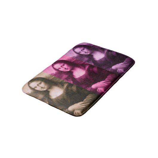 Mona Lisa Paarse roze chocolade Badmat (Gekanteld)