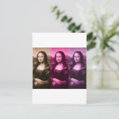 Mona Lisa Paarse roze chocolade Briefkaart (Staand voorkant)