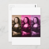 Mona Lisa Paarse roze chocolade Briefkaart (Voorkant / Achterkant)