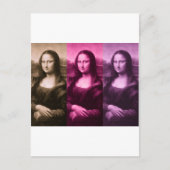 Mona Lisa Paarse roze chocolade Briefkaart (Voorkant)