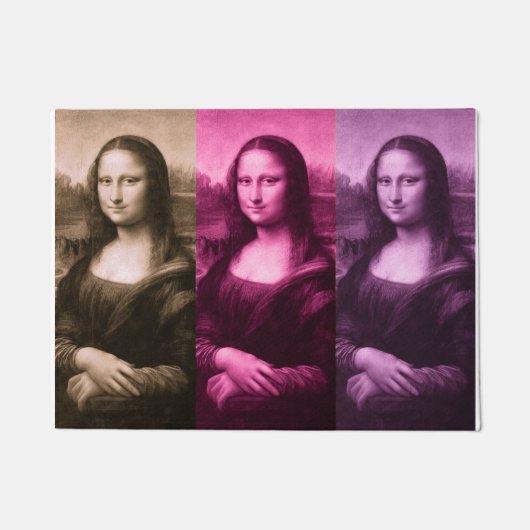 Mona Lisa Paarse roze chocolade Deurmat (Voorkant)