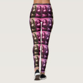 Mona Lisa Paarse roze chocolade Leggings (Achterkant)