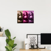 Mona Lisa Paarse roze chocolade Poster (Thuiskantoor)