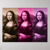 Mona Lisa Paarse roze chocolade Poster (Voorkant)