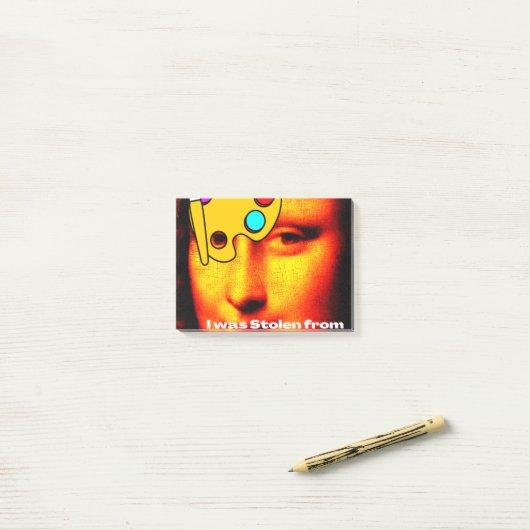 mona lisa painting story post-it® notes (Op bureau)