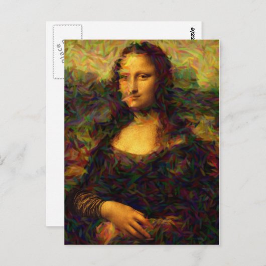 mona lisa paris briefkaart (Voorkant / Achterkant)
