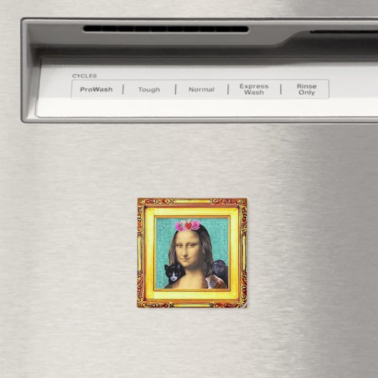 Mona Lisa Parody Portrait Magneet (Insitu (Vaatwasser))