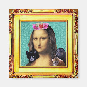 Mona Lisa Parody Portrait Magneet