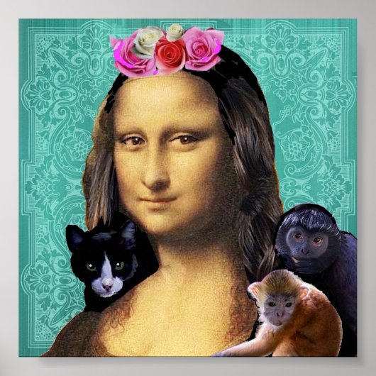 Mona Lisa Parody Portrait Poster (Voorkant)