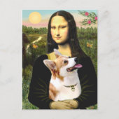Mona Lisa - Pembroke Welsh Corgi 7b Briefkaart (Voorkant)