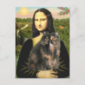 Mona Lisa - Perzische Calico kat Briefkaart (Voorkant)