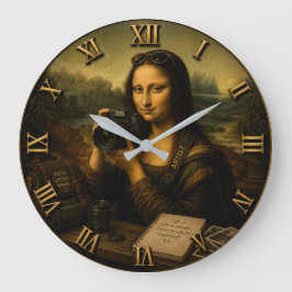 Mona Lisa Photographer  Funny Vintage  Grote Klok