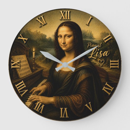 Mona Lisa Pianist Grote Klok (Voorkant)