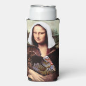 Mona Lisa Pilgrim Thanksgiving Seltzer Blikjeskoeler (Seltzer Voorkant)