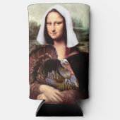 Mona Lisa Pilgrim Thanksgiving Seltzer Blikjeskoeler (Voorkant)