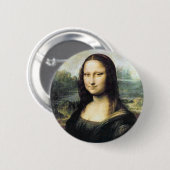 Mona Lisa Pin Ronde Button 5,7 Cm (Voorkant /achterkant)
