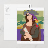 Mona Lisa Pirate Briefkaart (Voorkant / Achterkant)