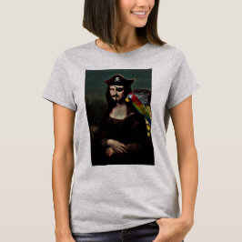 Mona Lisa Pirate Kapitein Met Mustache T-shirt