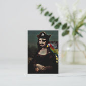 Mona Lisa Pirate Kapitein Met Mustache Visitekaartje (Staand voorkant)