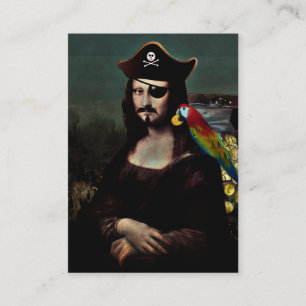 Mona Lisa Pirate Kapitein Met Mustache Visitekaartje