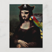 Mona Lisa Pirate met Mustache Briefkaart (Voorkant)
