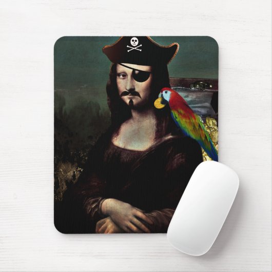 Mona Lisa Pirate met Mustache Muismat (Met muis)