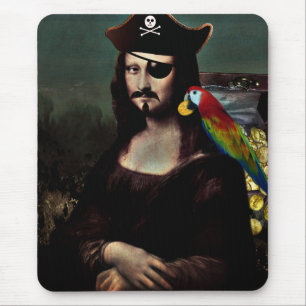 Mona Lisa Pirate met Mustache Muismat