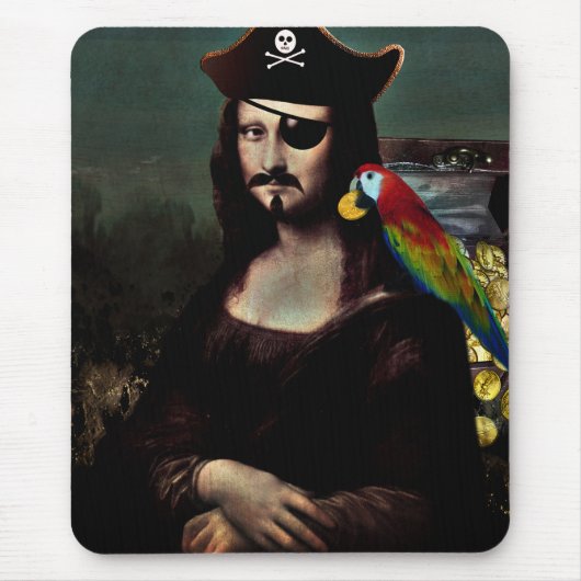 Mona Lisa Pirate met Mustache Muismat (Voorkant)