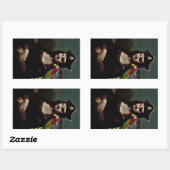 Mona Lisa Pirate met Mustache Rechthoekige Sticker (Vel)