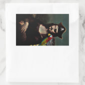 Mona Lisa Pirate met Mustache Rechthoekige Sticker (Tas)