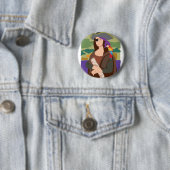 Mona Lisa Pirate Ronde Button 5,7 Cm (In situ)