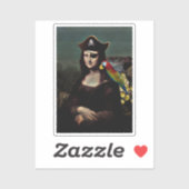 Mona Lisa Pirate Sticker (Vel)