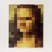 Mona Lisa pixel art Leonardo da Vinci, La Gioconda Legpuzzel (Verticaal)