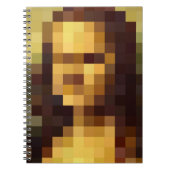 Mona Lisa pixel art Leonardo da Vinci, La Gioconda Notitieboek (Voorkant)