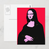 Mona Lisa Pop Art Briefkaart (Voorkant / Achterkant)