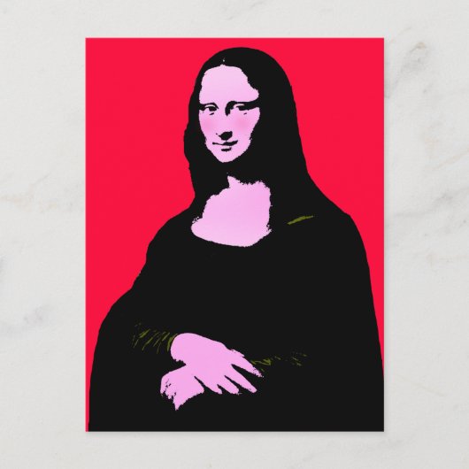 Mona Lisa Pop Art Briefkaart (Voorkant)