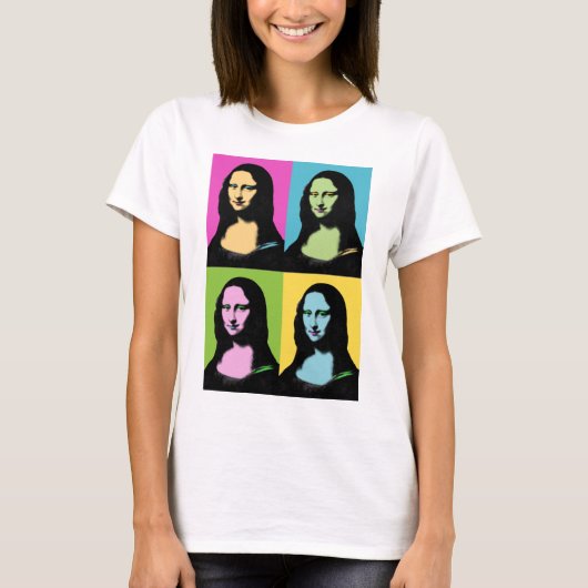 Mona Lisa - Pop Art stijl T-shirt (Voorkant)