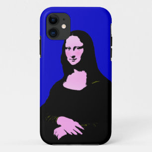 Mona Lisa Pop Art Style (achtergrondkleur toevoege iPhone 11 Hoesje